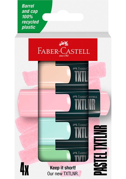 Faber-Castell Fosforlu Kalem Mini Textliner Pastel 4x 5030 154214