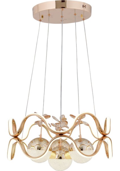 Tibet 3 Renk Gold ( Sarı Beyaz ve Gün Işığı ) Luxury LED Kristal Taşlı Avize Concept modelleri