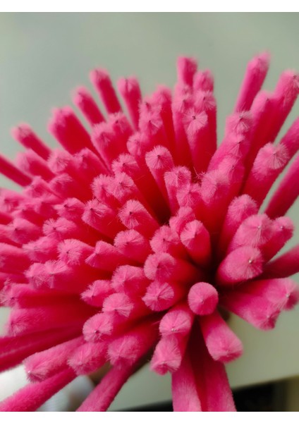 50 Adet Koyu Pembe Şönil, Eğitici Şönil Seti, Yoğun Tüylü Tel, 30 cm fiyatları
