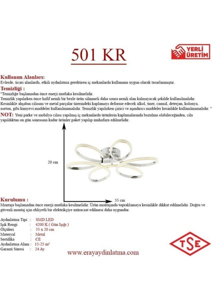 501 Krom LED Avize