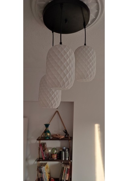 3D Design Geometrik Sarkıt Avize 3 Başlıklı Avize Modern E27 Yatak Odası Salon Yemek Odası