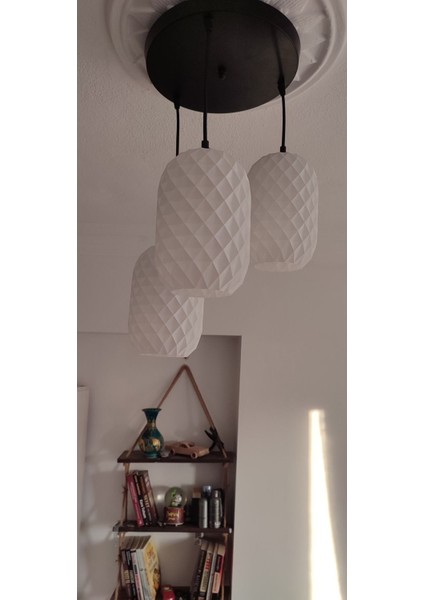 3D Design Geometrik Sarkıt Avize 3 Başlıklı Avize Modern E27 Yatak Odası Salon Yemek Odası