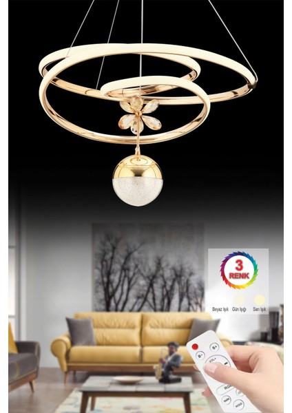 Istanbul Avize Gold Cherry Beyaz Power Ledli Modern LED Avize fiyatları