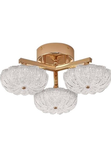 6095-3 Sarı 3 Renk LED Avize