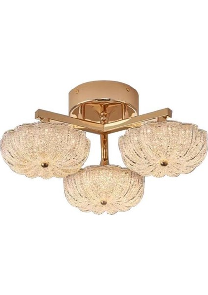 6095-3 Sarı 3 Renk LED Avize