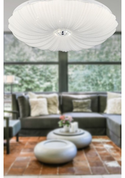 Londra Tekli Beyaz 3 Renkli 37 Watt Ledli Modern Oturma Odası, Koridor, Salon LED Avize