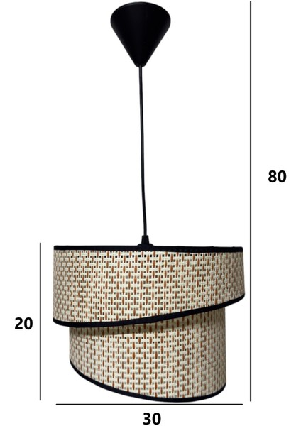 Rattan Model Eğik Ikili Avize Mutfak Hol Antre Balkon Kıs Bahçesi Oturma Odası