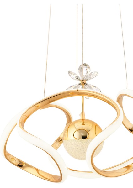 Oscar Gold Kaplama Modern Sarkıt LED Avize Beyaz Işık Salon Mutfak Oda Hol Ledli Avize modelleri