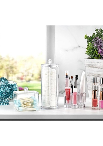 3'lü Beyaz Organizer Seti - Makyaj Malzemeleri Düzenleyici, Şık ve Pratik Kullanım