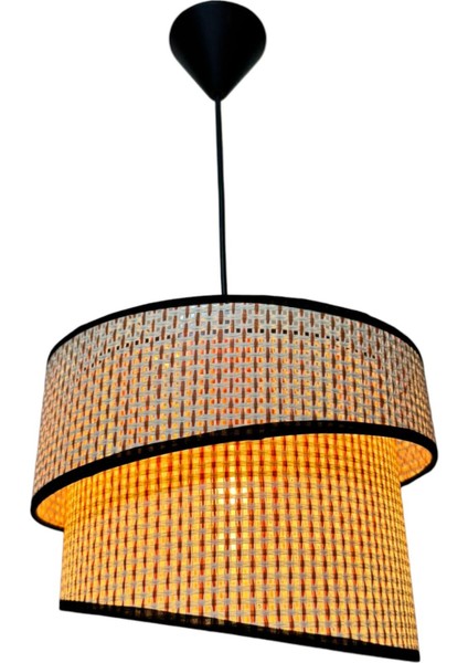 Rattan Model Eğik Ikili Avize Mutfak Hol Antre Balkon Kıs Bahçesi Oturma Odası