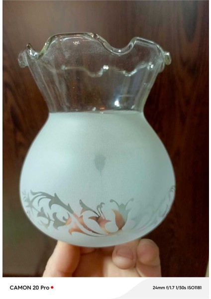Fanus Avize Camı Mat Beyaz Hatalı Ürün(Boyu 14 Cm, Çapı 12 Cm)