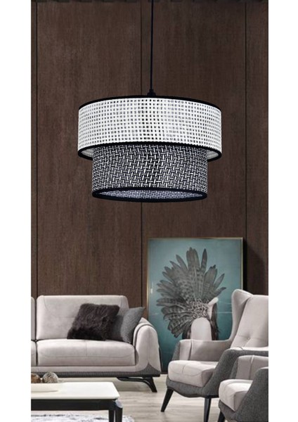 Rattan 2 Katlı Pasta Sarkıt Avize Çocuk Odası Yatak Odası Salon Mutfak Hol