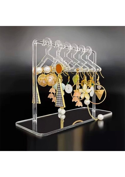 Beyaz Pleksi Askı Şeklinde Küpe Organizeri, Düzenli ve Şık Tasarım