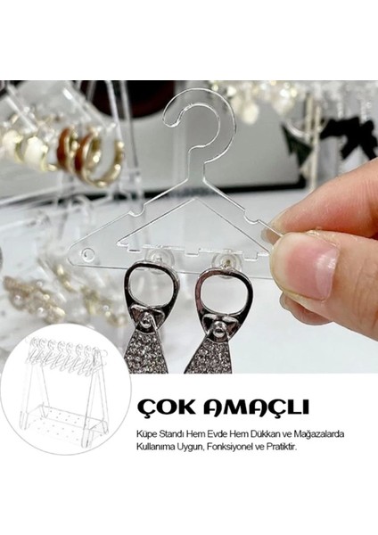 Beyaz Pleksi Askı Şeklinde Küpe Organizeri, Düzenli ve Şık Tasarım fiyatları