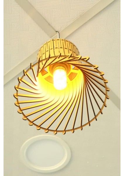 Dekoratif Avize Çocuk Odası Için Ahşap Avize 20 cm Çapında Doğal Avize fiyatları