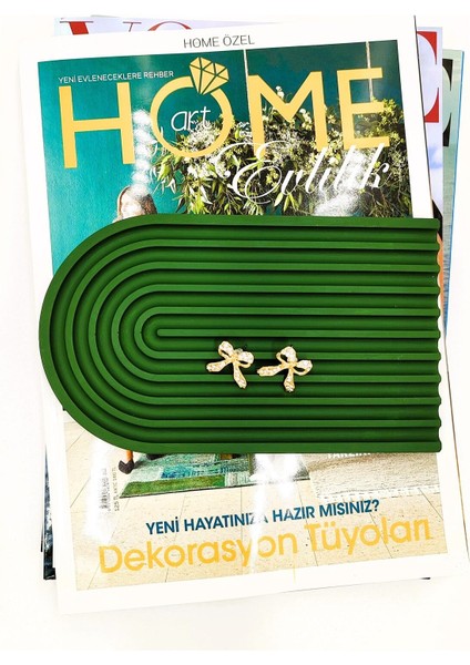 Yeşil Şık Takı Düzeni, Dekoratif ve Düzenli Saklama Çözümü