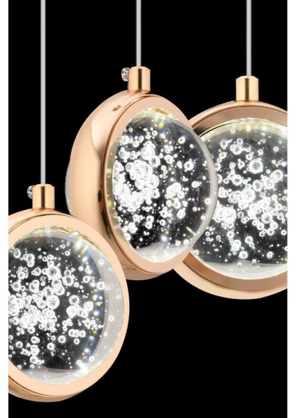 Istanbul Avize Dünya 4'lü Gold LED Modern Lüx Ledli Avize
