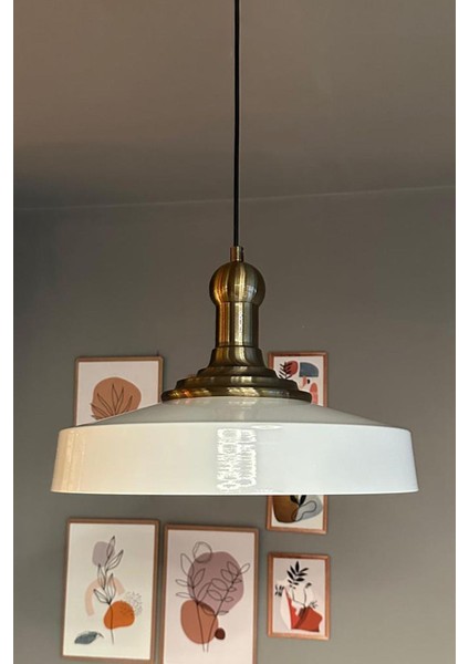 Açe Beyaz Tekli Eskitme Uzun Tokmak Başlık Avize Retro Sarkıt Ofis Showroom Salon Mutfak Avizeleri modelleri