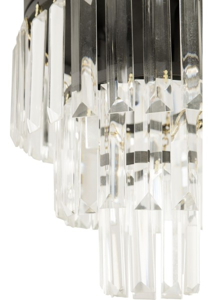 Lüks Siyah Kristal Taşlı Modern Plafonyer Avize. Salon/mutfak/antre/oturma Odası/mağaza/showroom fırsatları