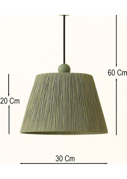 Virenda Handmade Tekli Sarkıt Avize Yeşil