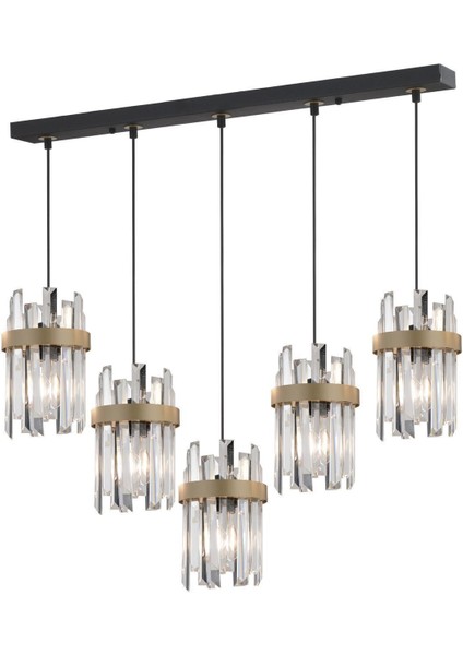 5'li Sıralı Siyah Eskitme Kristal Taşlı Modern Koridor Yatak Odası Salon Kristalli Avize fiyatları