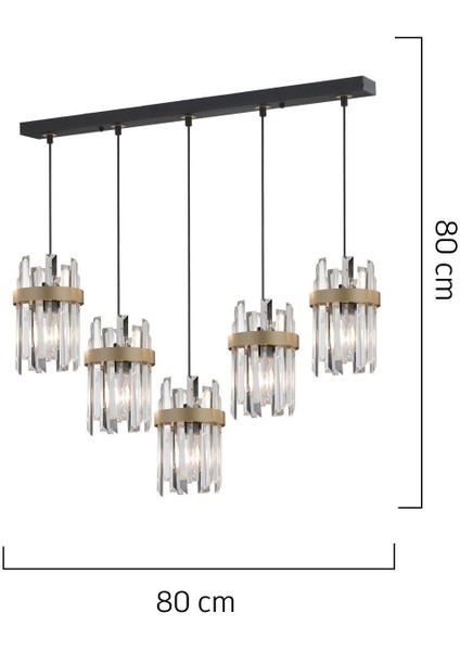 5'li Sıralı Siyah Eskitme Kristal Taşlı Modern Koridor Yatak Odası Salon Kristalli Avize fırsatları