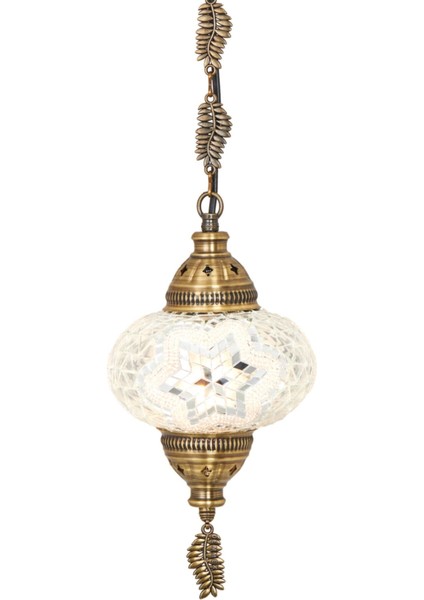 Osmanlı Otantik Mozaik Tekli Tavan Sarkıt Avize Gece Lambası