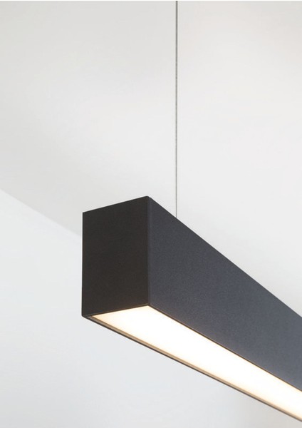 7143 100 cm Linear Modern LED Avize Siyah Sarkıt Armatür Aydınlatma 4000K ( Lineear )