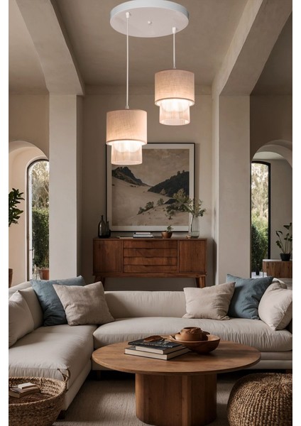 Beyaz Sarkıt Avize Salon Yatak Odası Mutfak Modern Şık Lamba