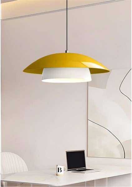 Homing Luna Iskandinav Tarz Metal Sarkıt Sarı-Beyaz 241760