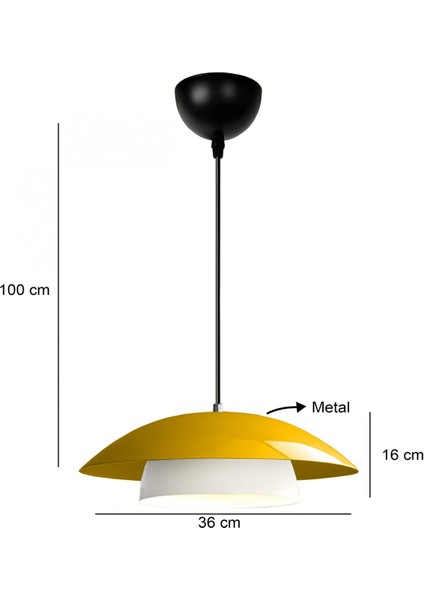 Homing Luna Iskandinav Tarz Metal Sarkıt Sarı-Beyaz 241760 modelleri