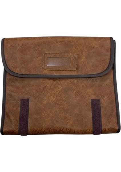 Kahverengi Deri Kumaş Yüzük Sergileme Seyahat Çantası, 67/26 Cm, Şık ve Kullanışlı