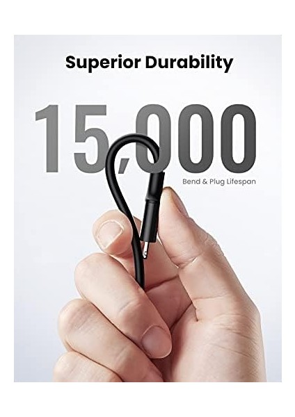 Mfi Lisanslı Usb-C & Lightning Data ve Şarj Kablosu, 1 Metre, Siyah, 60751 modelleri
