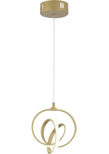 Yağmur Modern Gold Kasa Beyaz Ledli Avize