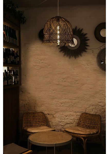 Bambu Avize Rattan Sarkıt: Wınd 40CM