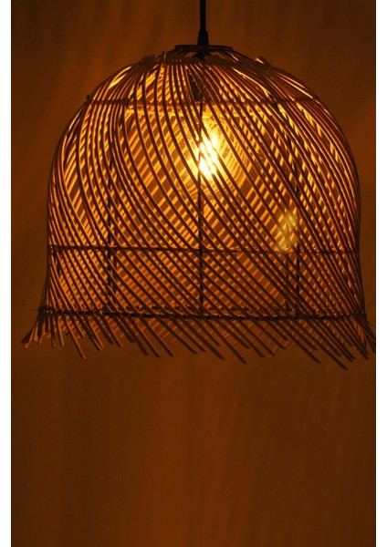 Bambu Avize Rattan Sarkıt: Wınd 40CM