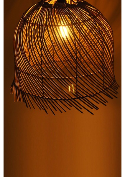 Bambu Avize Rattan Sarkıt: Wınd 40CM
