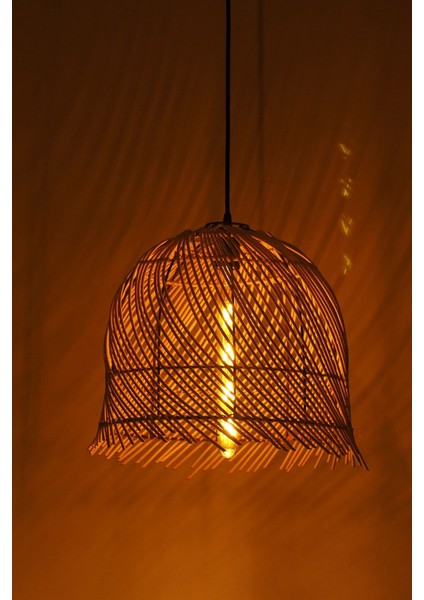 Bambu Avize Rattan Sarkıt: Wınd 40CM