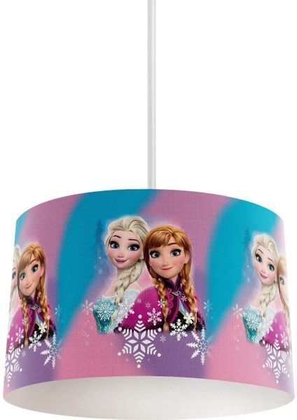 Üç Renkli Gökkuşağı Elsa ve Anna Bebek ve Çocuk Odası Avize