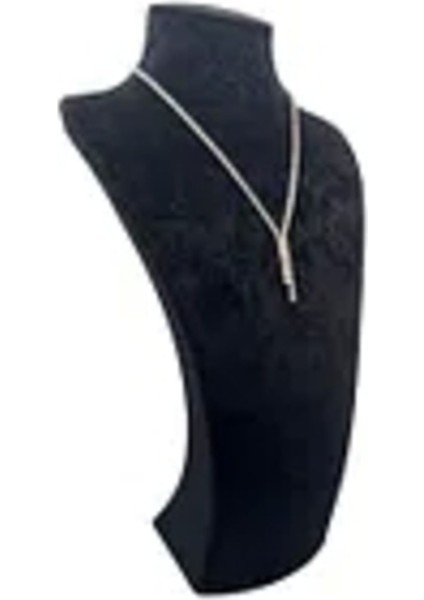 Yüksek Kaliteli Süet Kumaş Manken Takı Sergileme 40X20 cm Siyah