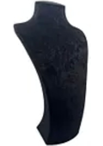 Yüksek Kaliteli Süet Kumaş Manken Takı Sergileme 40X20 cm Siyah modelleri