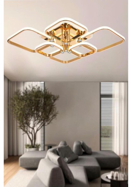 2010-6 Sarı Dimmer Kumandalı LED Avize