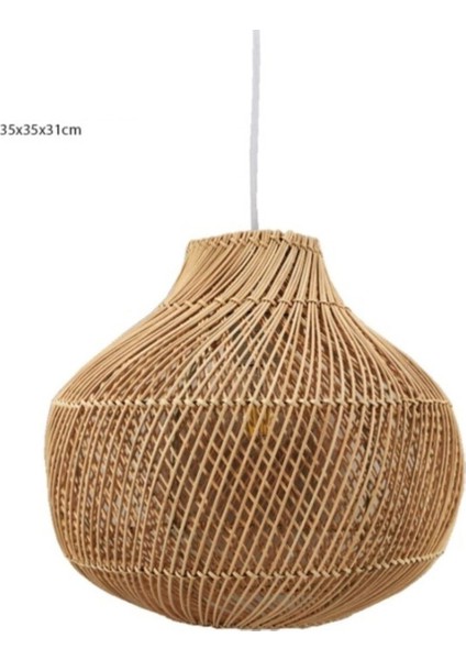Bambu Avize Iskandinav, Modern, Bohem, Rattan Avize, Aydınlatma