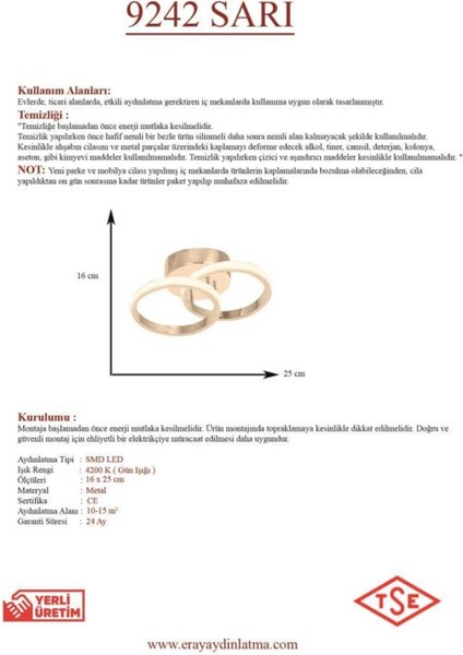 9242 Ledli Gold Plofonyer Avize