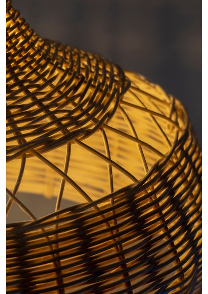 Hasır Avize Doğal Bambu Rattan Cloud: 35CM