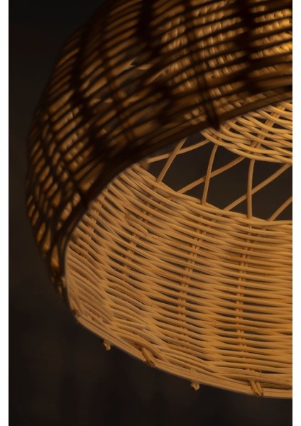 Hasır Avize Doğal Bambu Rattan Cloud: 35CM
