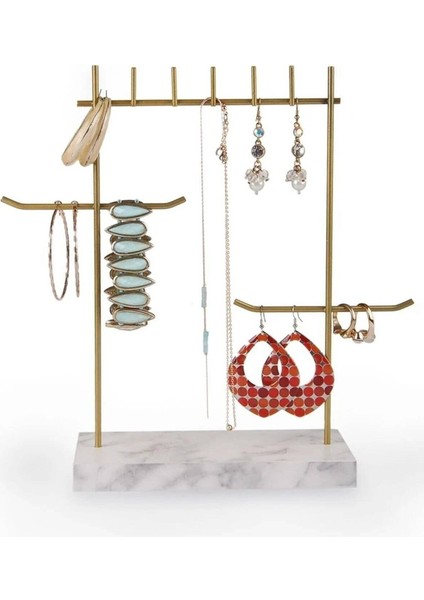 Şık Beyaz Takı Standı, Tasarım Detaylarıyla Güzel ve Kullanışlı Parça