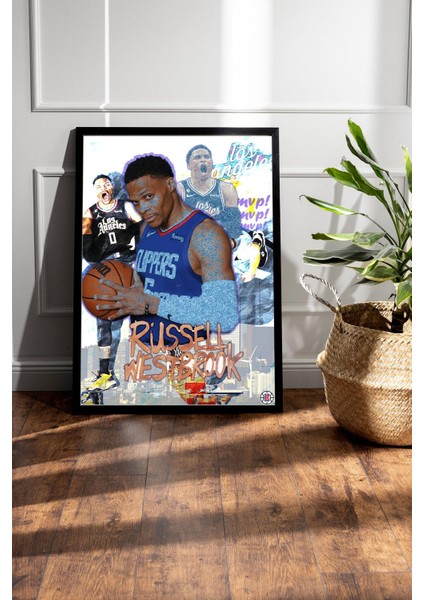 Russell Westbrook Çerçeveli Tablo - Basketbol Nba Posteri Tablo fiyatları