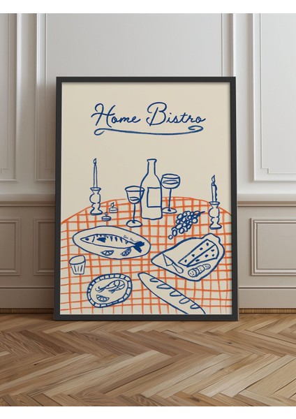 Tekli Çerçeveli Tablo Home Bistro Poster Tablo TK/716