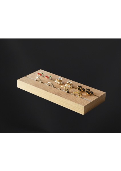 Kahverengi Ahşap Takı Organizeri, Yüzük ve Küpe Saklama Kutusu fiyatları